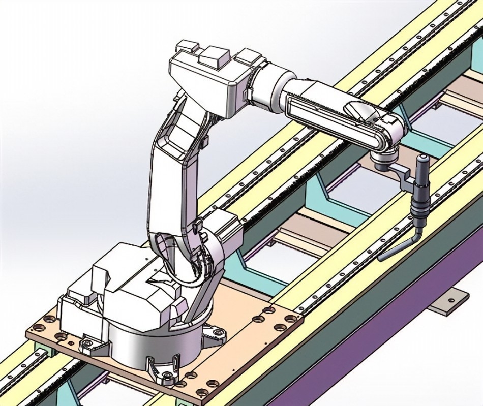 Liniowy przewodnik robota silnikowego ciężkiego ładunku z ładunkiem przydatnym o masie 500 kg i komponentami rdzenia silnika