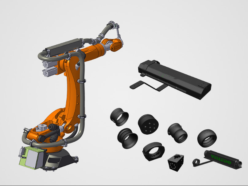 Zastosowalny robot z materiałami gumowymi do zastosowań spawania